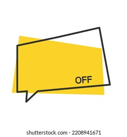 Special offer sale yellow tag isolated vector illustration. Discount offer price tag, symbol for advertising campaign in retail, sales promotion marketing, blank discount sticker