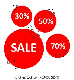 A special offer to sell the red tag of an isolated vector illustration. Valuable discounted label, retail advertising campaign symbol, promotional marketing, promotional offer on the day of purchases