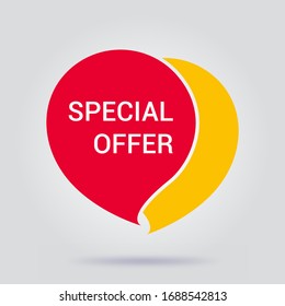 Special offer shop now vector illustration on a gray background