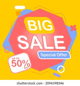 Special offer shop,Big sale,discount,flash sale,pink,blue,yellow,white