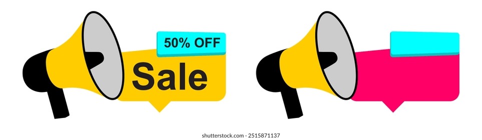 Oferta especial de publicidade de marketing anúncio megaphone dicas rápidas ícone 3d ilustração vetor realista. Desconto comercial de venda a retalho e preço de liberação de chance limitada.