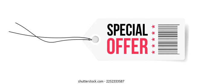 Etiqueta de vector de compra de ofertas especiales