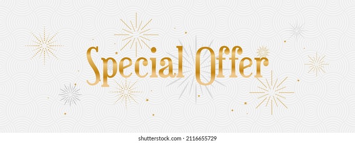 Special offer sign on white background