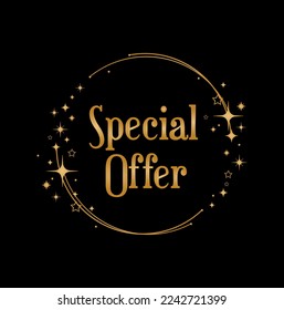 Special offer sign on white background