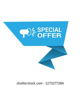 special offer sign - speech bubble,tag, banner. sign with megaphone