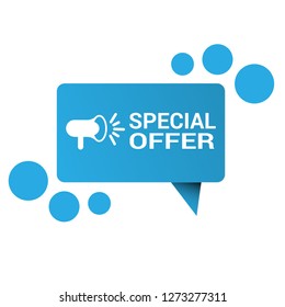 special offer sign - speech bubble,tag, banner. sign with megaphone