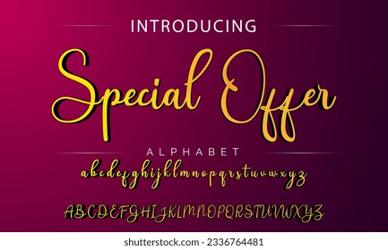 Special Offer signature Font Calligraphy Logotype Script Brush Font Type Font lettering handwritten