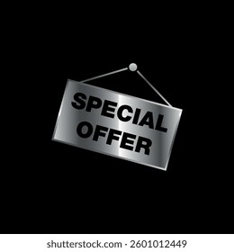 Special Offer Silver Hanging Sign Discount Store Template