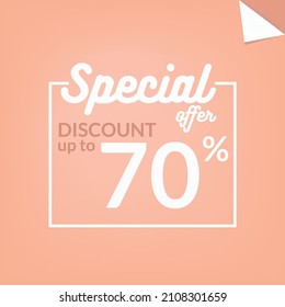 Special offer social media banner template. suitable for beauty and fashion promotion.
