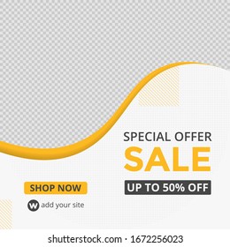 special offer social media template post, web banner for ads