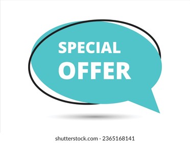 Special offer speech bubble text. Hi There on bright color for Sticker, Banner and Poster. vector illustration.