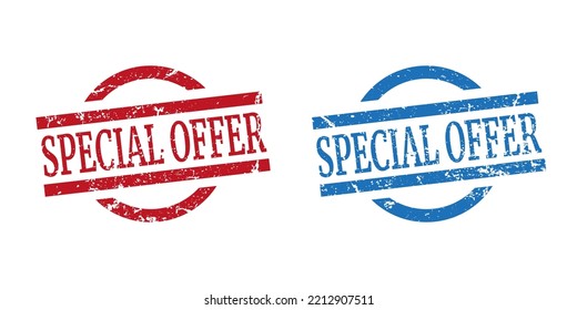 Special offer stamp on white background