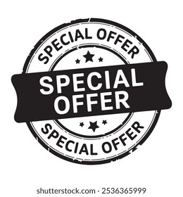 Carimbo especial oferta, selo redondo, círculo, selo