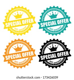 special offer stamp, sign, label and sticker - vector.