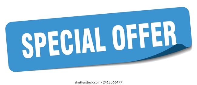 special offer sticker. special offer rectangular label isolated on white background