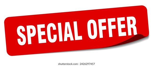 special offer sticker. special offer rectangular label isolated on white background