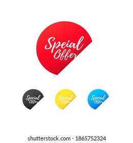 Special offer sticker set. For graphic and web design. Vector on isolated whire background. EPS 10