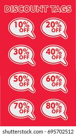 special offer sticker set. red discount tag vector illustration. price label. sale promo marketing. ads offer