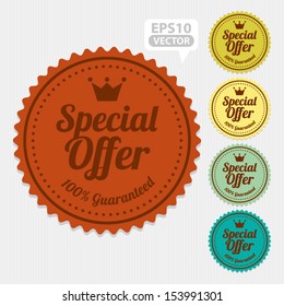 Special Offer Sticker And Tag Vintage - Vector