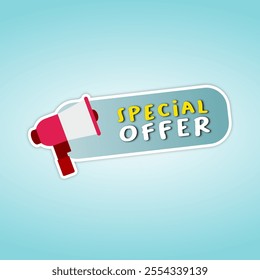 special offer sticker vector background