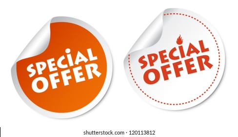 Special offer stickers