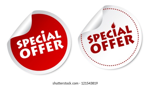 Special offer stickers