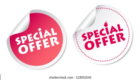 Special offer stickers