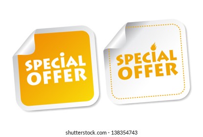 Special offer stickers