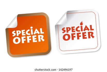Special offer stickers