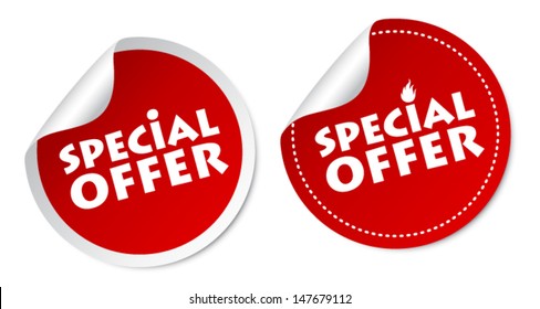 Special offer stickers