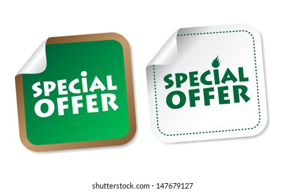 Special offer stickers