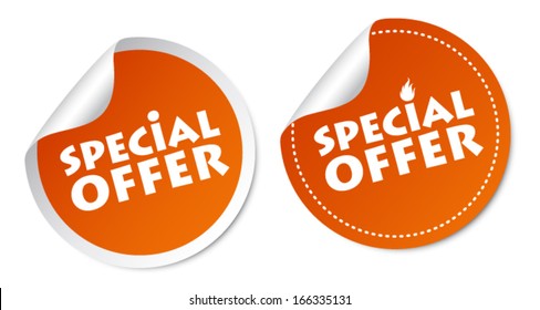 Special Offer Stickers Stock Vector (Royalty Free) 166335131 | Shutterstock