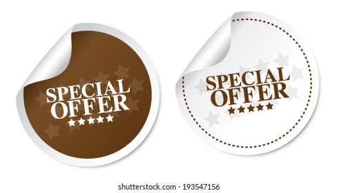 Special offer stickers