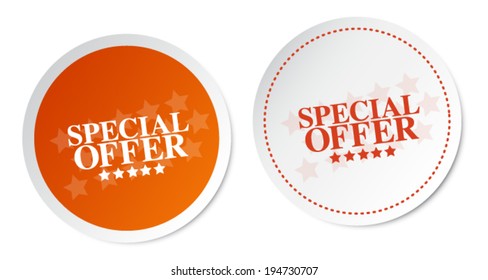 Special offer stickers
