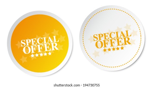 Special offer stickers