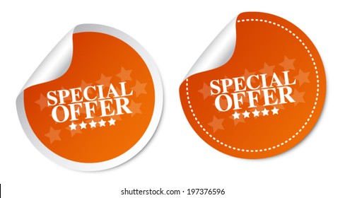 Special offer stickers