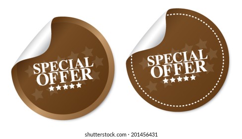 Special offer stickers