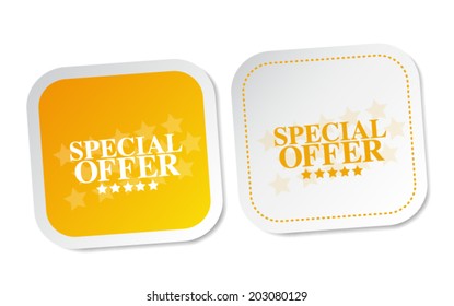 Special offer stickers