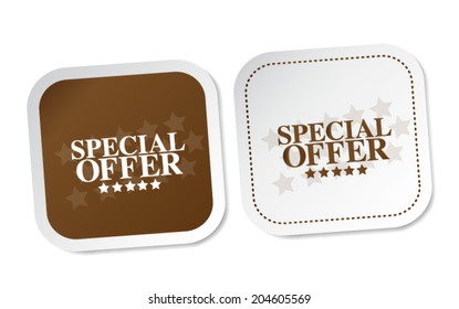 Special offer stickers