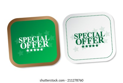 Special offer stickers