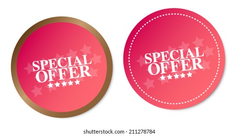 Special offer stickers