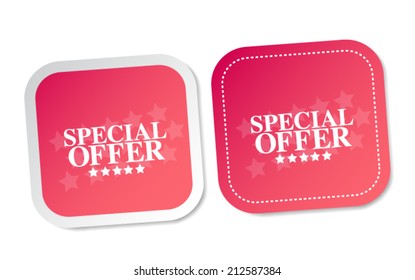 Special offer stickers