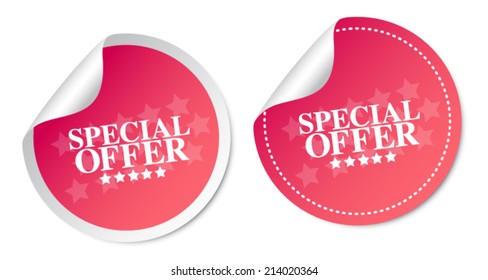 Special offer stickers