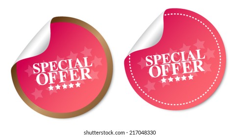 Special offer stickers