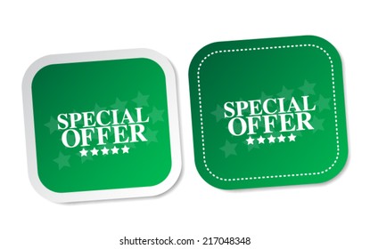 Special offer stickers