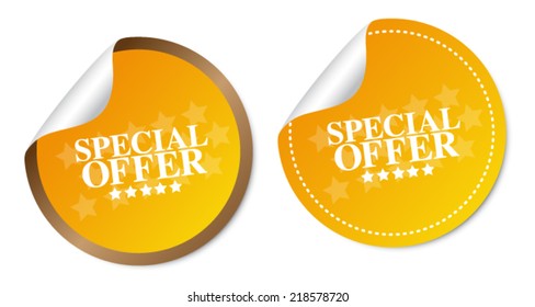 Special offer stickers