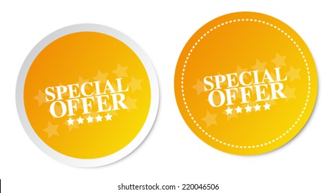 Special offer stickers