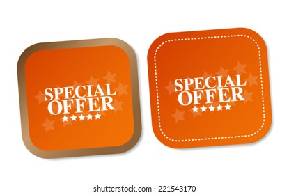 Special offer stickers