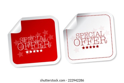 Special offer stickers