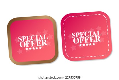 Special offer stickers